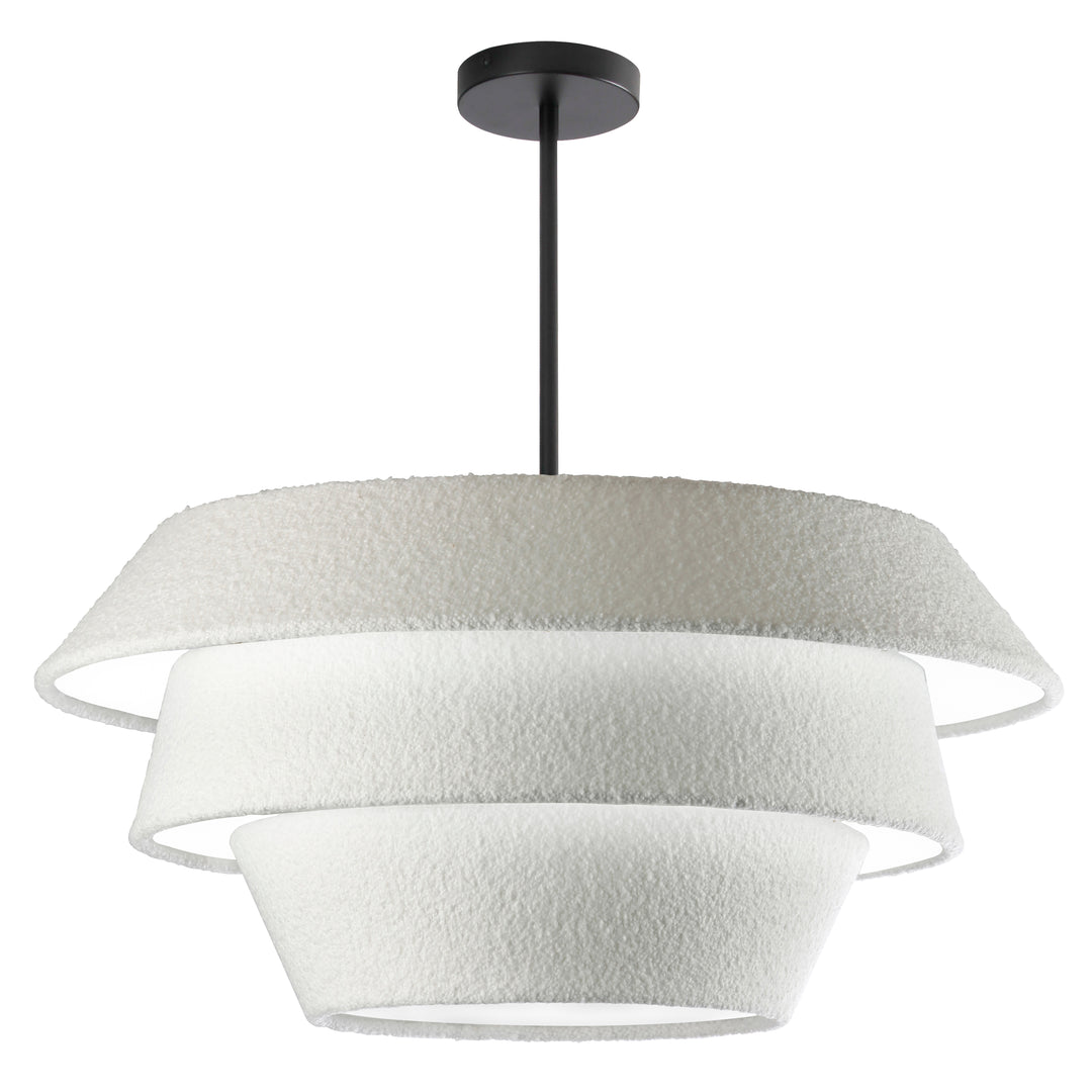 Dalia 4 Light 3-Tier Chandelier in Matte Black by Dainolite