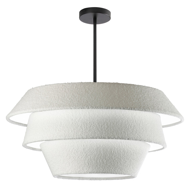 Dalia 4 Light 3-Tier Chandelier in Matte Black by Dainolite