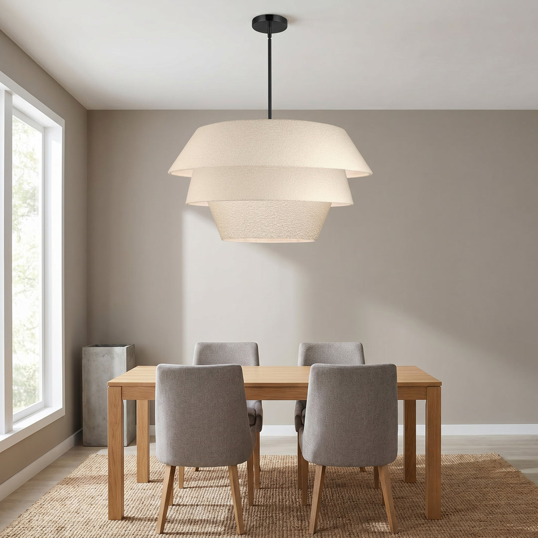 Dalia 4 Light 3-Tier Chandelier by Dainolite - view 4