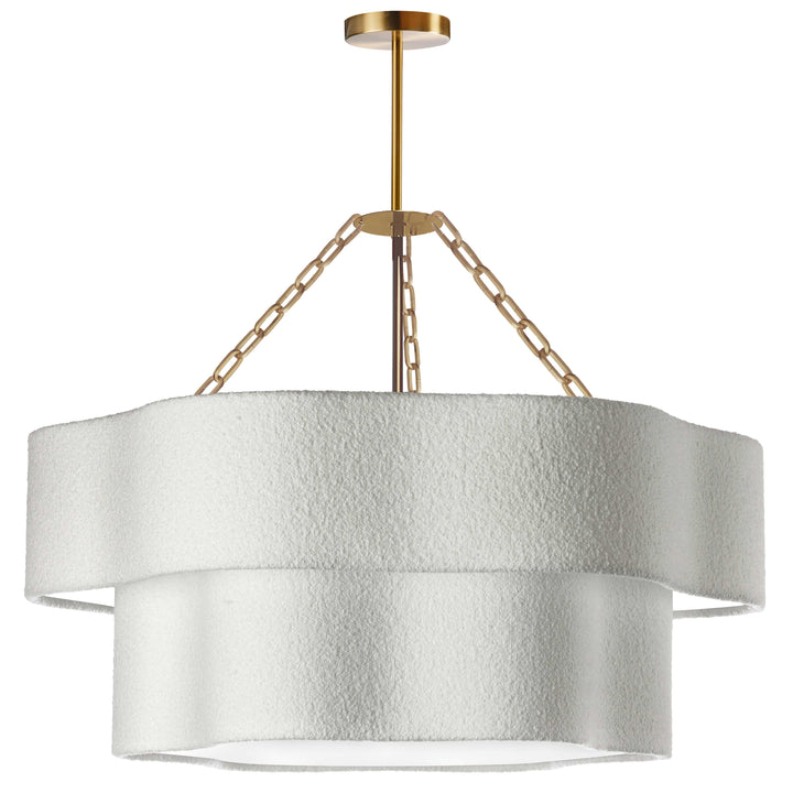 Dalia 4 Light 2-Tier Chandelier in Aged Brass by Dainolite
