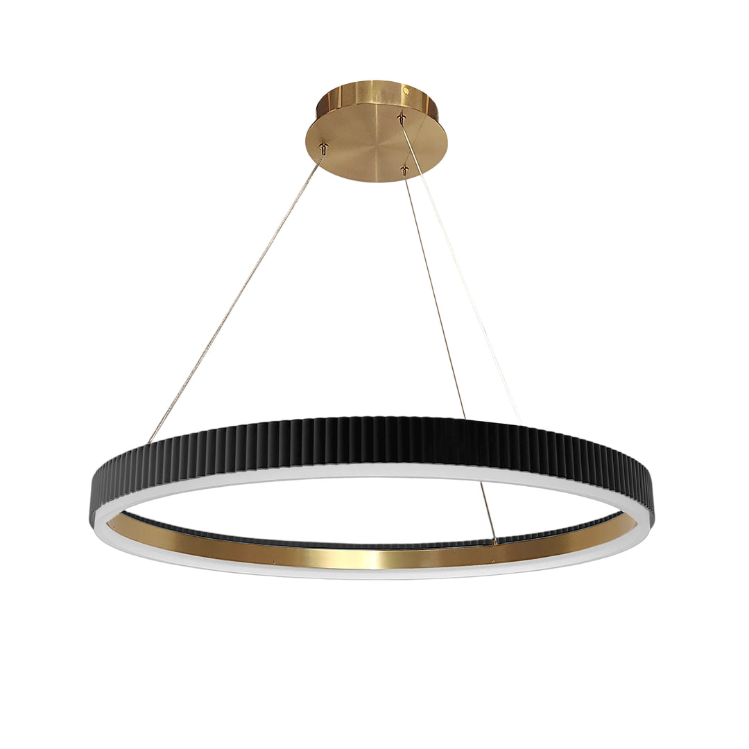 Daisy 30W 5CCT Chandelier in Aged Brass & Matte Black by Dainolite