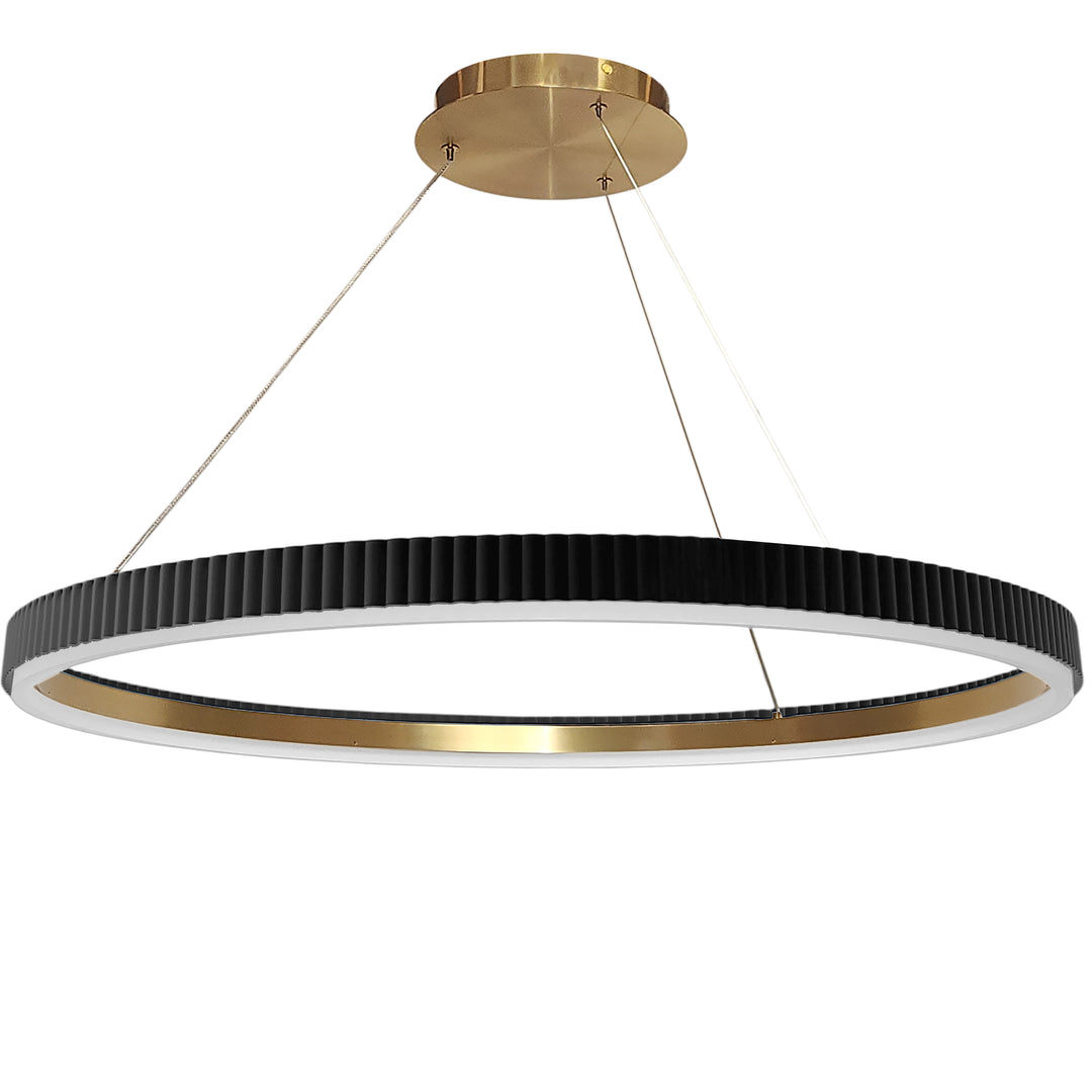 Daisy 50W 5CCT Chandelier in Aged Brass & Matte Black by Dainolite