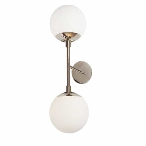 Dayana 2 Light Wall Sconce in Polished Chrome by Dainolite