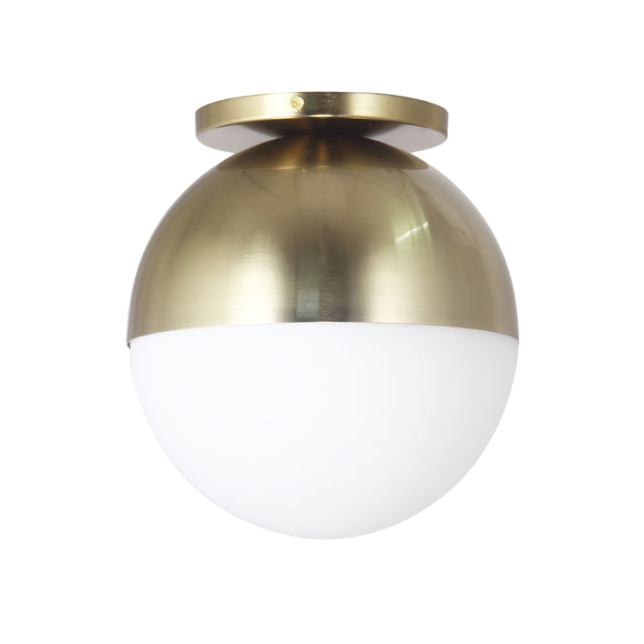 Dayana 1 Light Flush Mount in Aged Brass by Dainolite