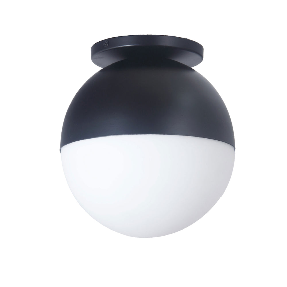 Dayana 1 Light Flush Mount in Matte Black by Dainolite