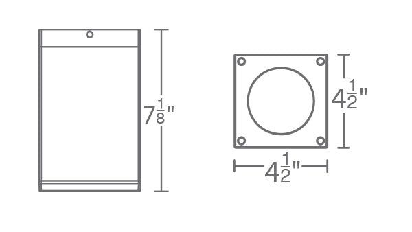 Cube Architectural 5" Color Changing Ceiling Mount