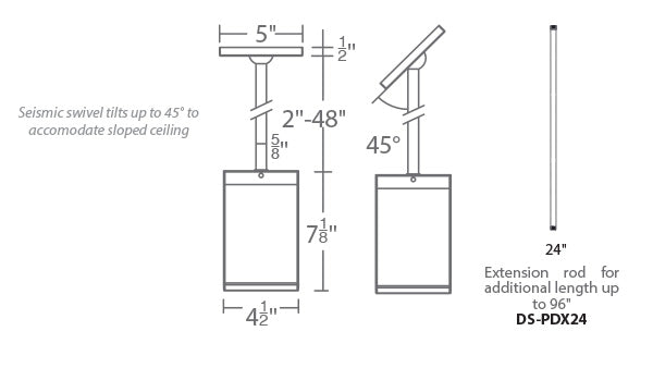 Cube Architectural 5" Pendant