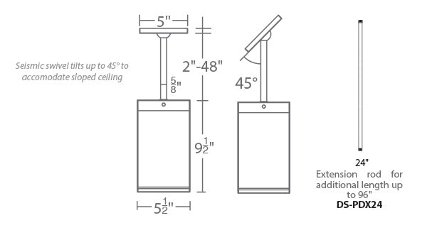 Cube Architectural 6" Pendant