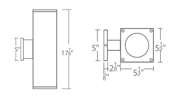Cube Architectural 6" Extended Single Wall Mount