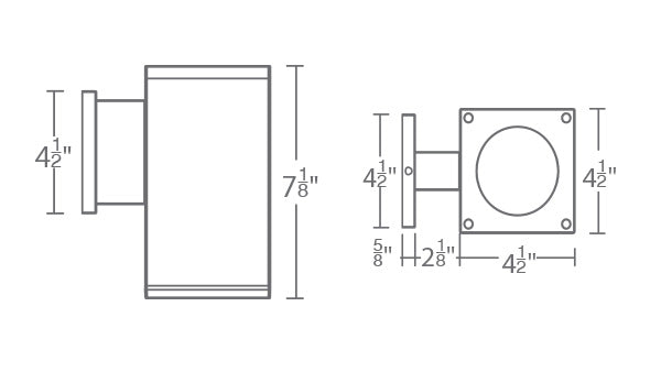 Cube Architectural 5" Single Wall Mount