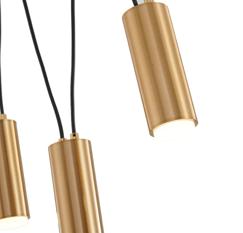 Brass Frame Criss Cross Hanging Pendant Island Light by Bethel - view 3
