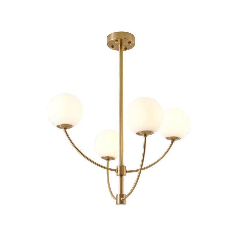 Armed Frame Chandelier with Glass Shades, 26", by Bethel