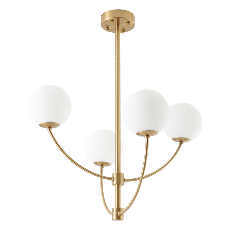 Armed Frame Chandelier with Glass Shades by Bethel - view 2