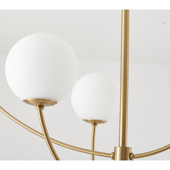 Armed Frame Chandelier with Glass Shades by Bethel - view 3