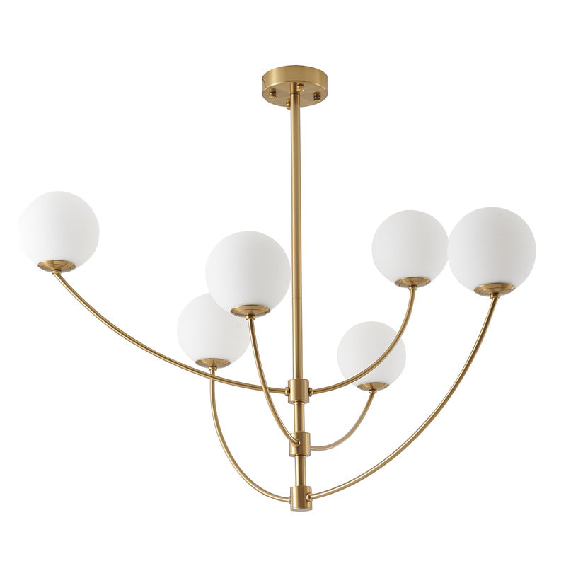 Armed Frame Chandelier with Glass Shades by Bethel - view 7