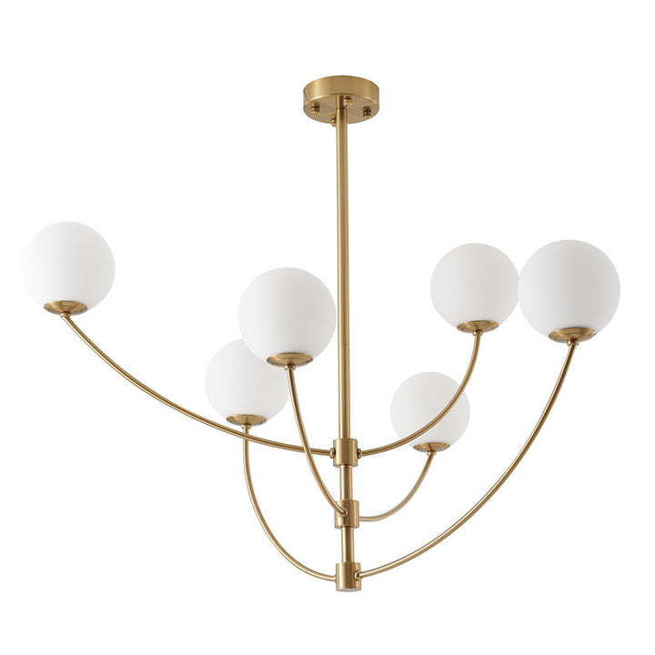 Armed Frame Chandelier with Glass Shades by Bethel - view 7