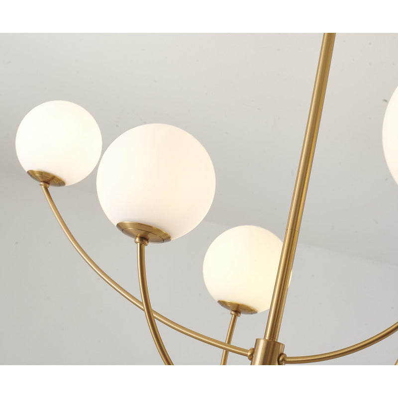 Armed Frame Chandelier with Glass Shades by Bethel - view 8