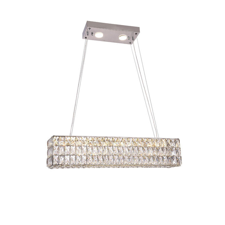 Rectangular Shaped Clear Crystal LED Chandelier by Bethel