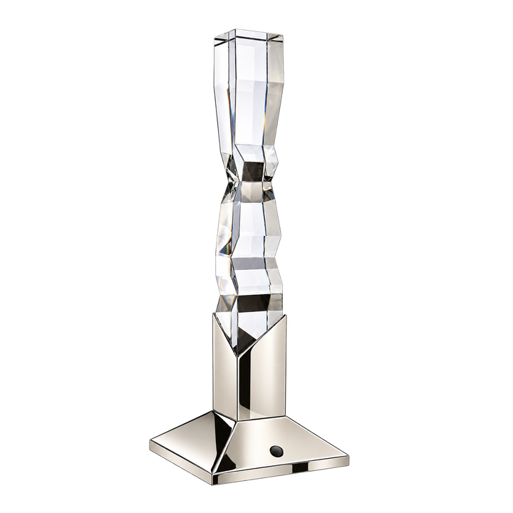 Mamadim Crystal Desk Lamp in Polished Nickel by Zeev