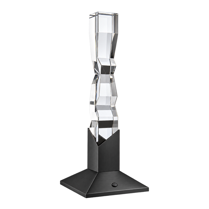 Mamadim Crystal Desk Lamp in Satin Brushed Black by Zeev