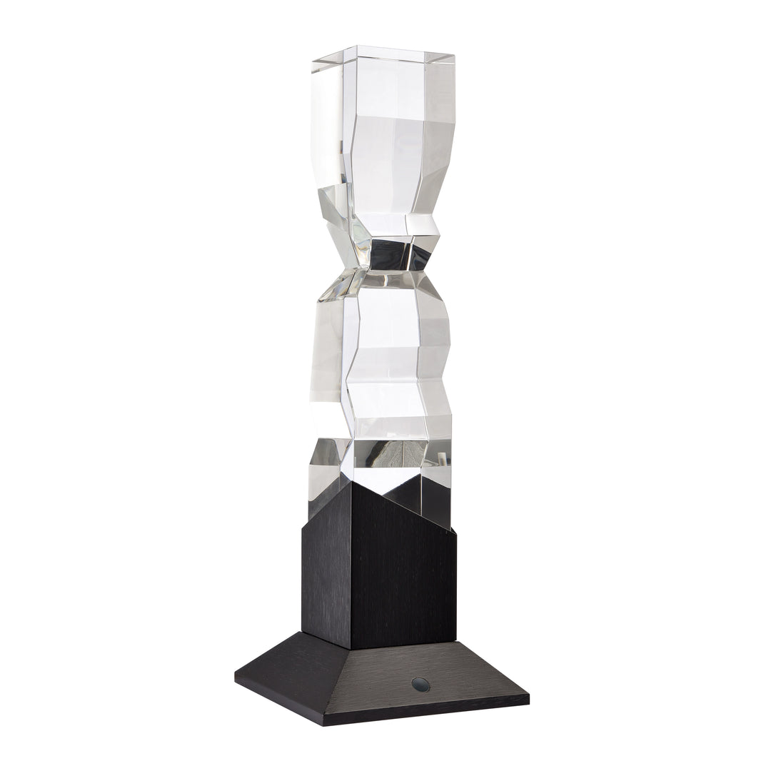 Mamadim Crystal Desk Lamp in Satin Brushed Black by Zeev