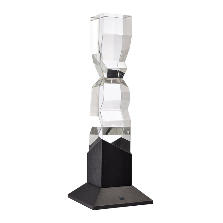 Mamadim Crystal Desk Lamp in Satin Brushed Black by Zeev