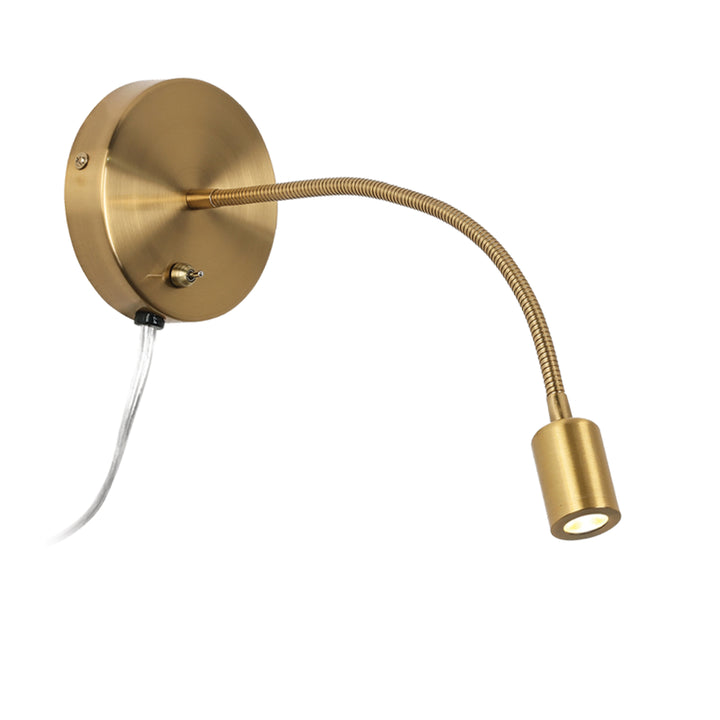 Wynne 3W Wall Lamp in Aged Brass by Dainolite