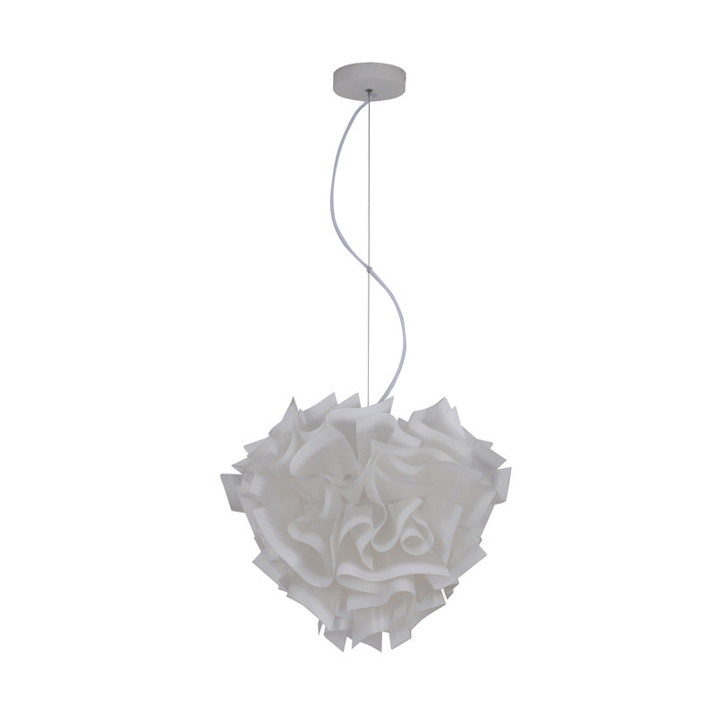 White Acrylic Flower Chandelier with White Hardware by Bethel - view 2