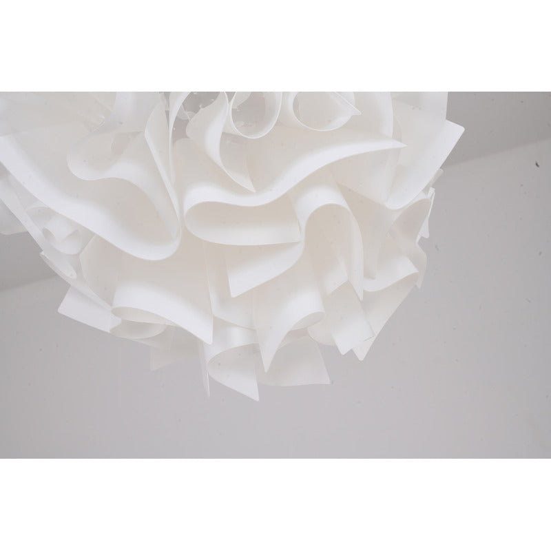 White Acrylic Flower Chandelier with White Hardware by Bethel - view 3