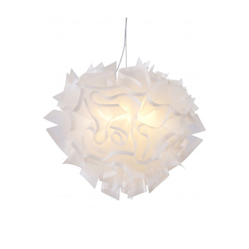 Acrylic Chandelier with Hardware in White by Bethel