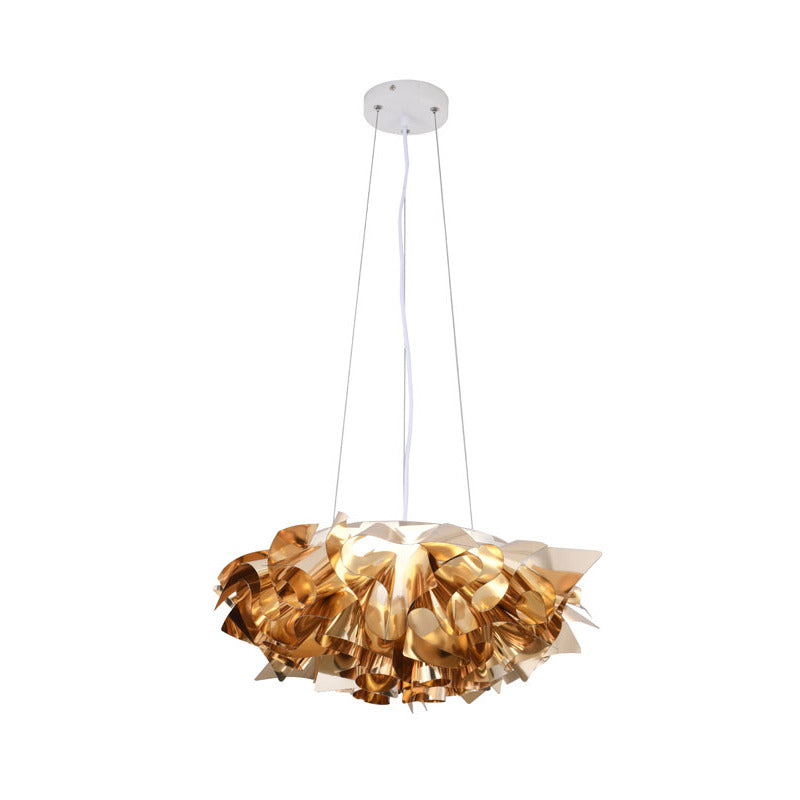 Acrylic Chandelier with Hardware in Gold by Bethel