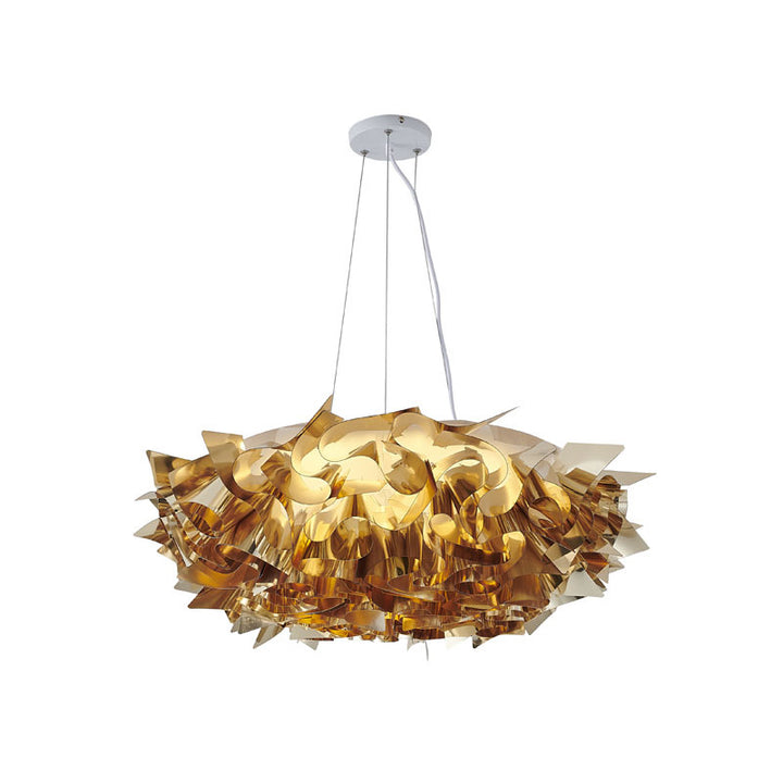 Acrylic Chandelier with Hardware in Gold by Bethel
