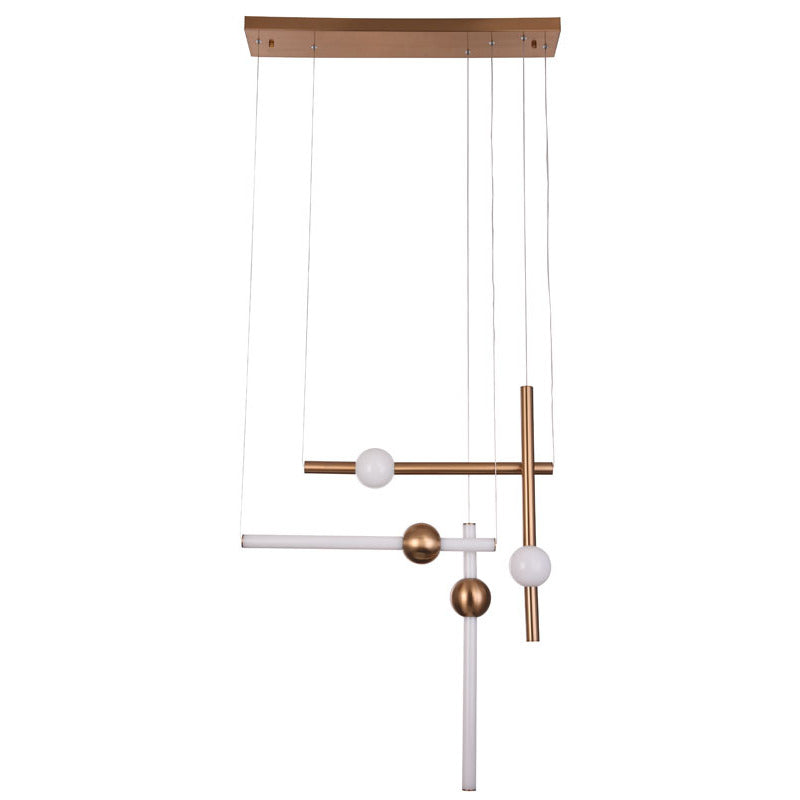 Gold Glass Chandelier (DLS10) by Bethel - view 2
