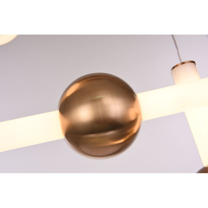 Gold Glass Chandelier (DLS10) by Bethel - view 3