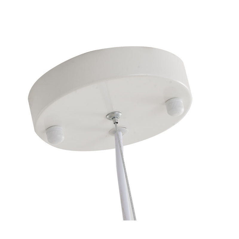 White PVC Net LED Chandelier with White Hardware by Bethel - view 7