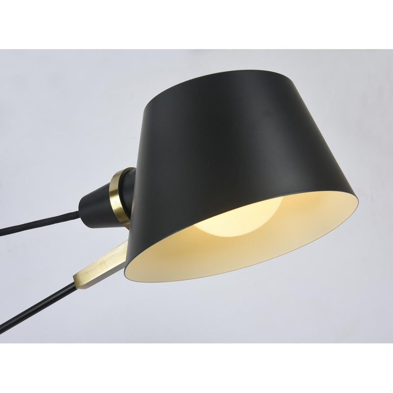 Metal Frame Ceiling Fixture with Hardware Accents and Shade Arms by Bethel - view 3