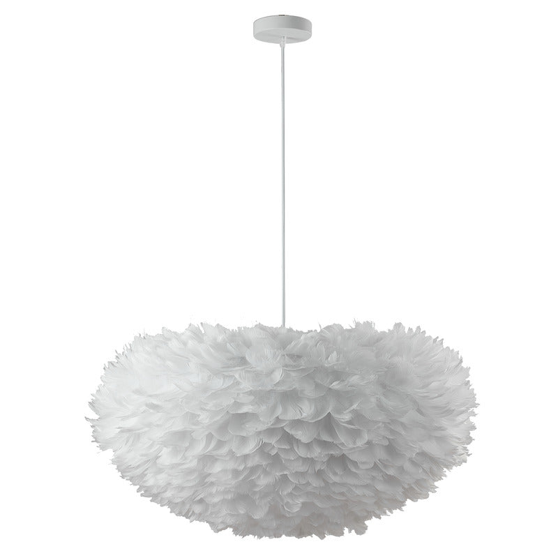 Light Goose Feather Ball Ceiling Fixture with Iron Frame (DLS21) by Bethel - view 17