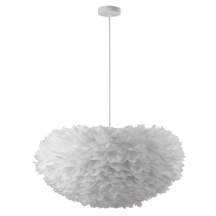 Light Goose Feather Ball Ceiling Fixture with Iron Frame (DLS21) by Bethel - view 17