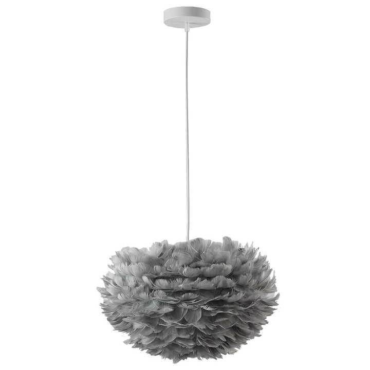 Light Goose Feather Ball Ceiling Fixture with Iron Frame (DLS21) by Bethel - view 2