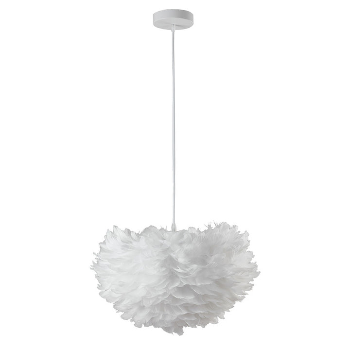 Light Goose Feather Ball Ceiling Fixture with Iron Frame (DLS21) by Bethel - view 7