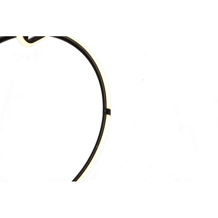 Black Interlocked LED Chandelier with White Acrylic Diffuser by Bethel - view 5