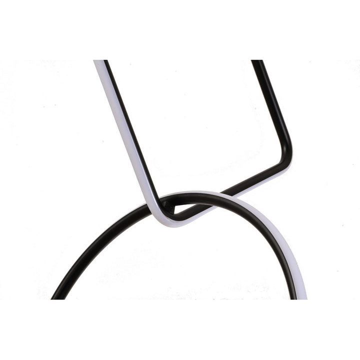 Black Interlocked LED Chandelier with White Acrylic Diffuser by Bethel - view 7