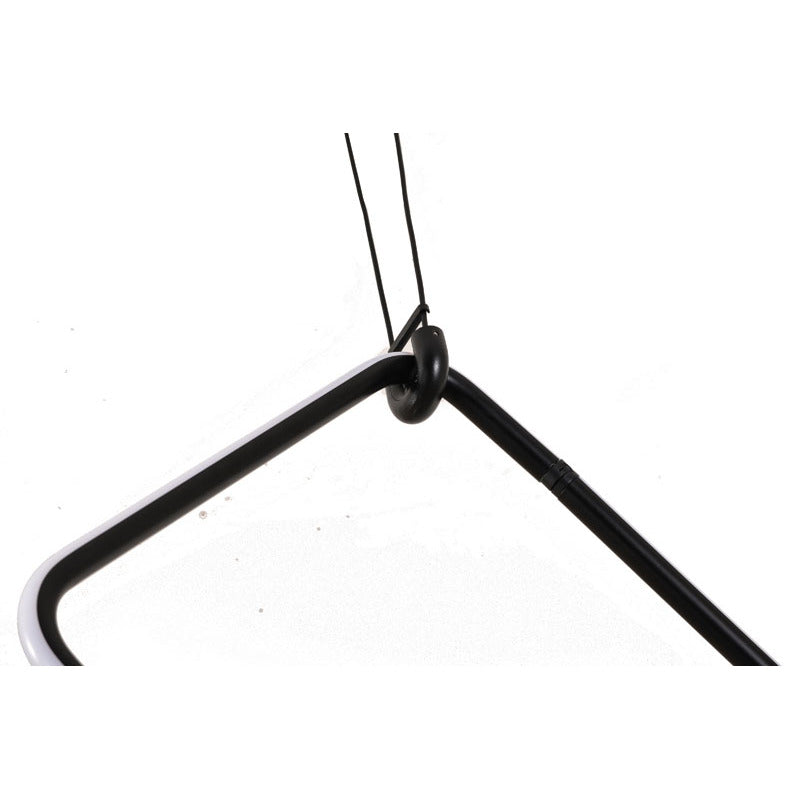 Black Interlocked LED Chandelier with White Acrylic Diffuser by Bethel - view 9