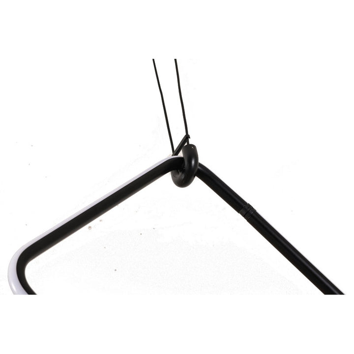 Black Interlocked LED Chandelier with White Acrylic Diffuser by Bethel - view 9
