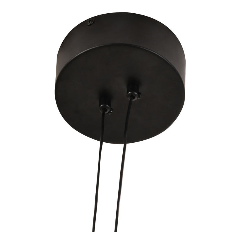 Black Five Ring Interlocked LED Chandelier with White Acrylic Diffuser by Bethel - view 6