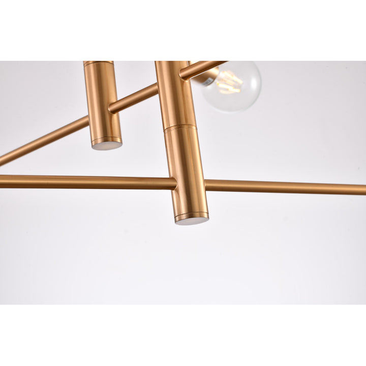Brass Metal Four Tier Ceiling Fixture with Visible
