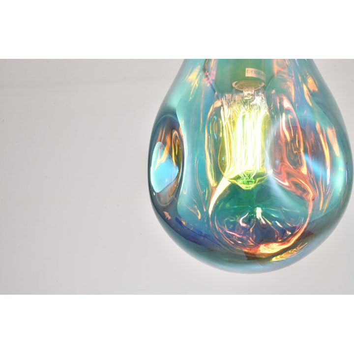 Dented Jar Glass Pendant Light with Hardware by Bethel - view 11