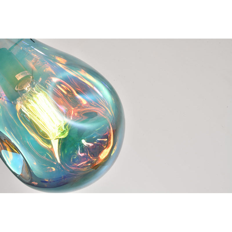 Dented Jar Glass Pendant Light with Hardware by Bethel - view 12