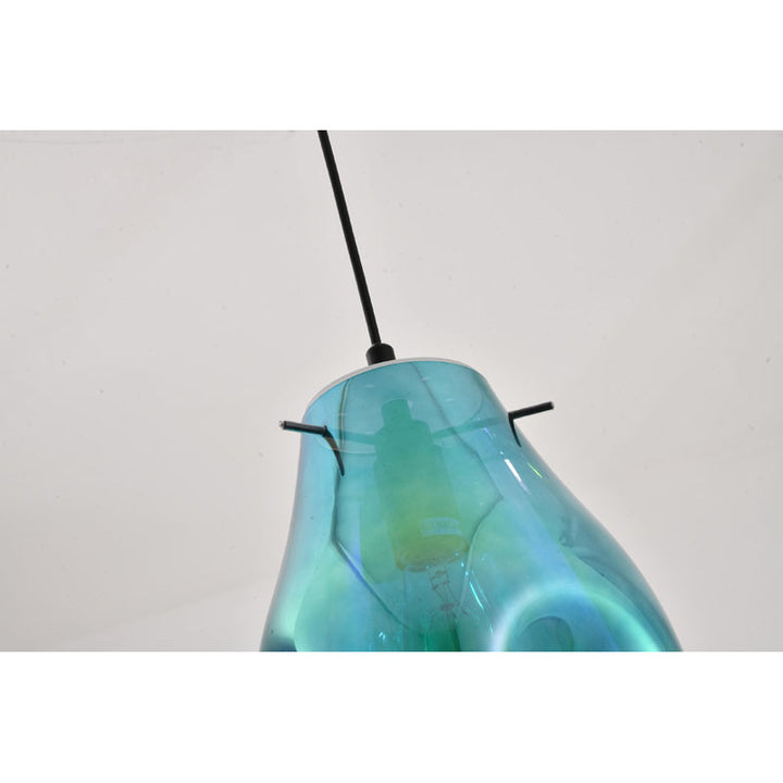 Dented Jar Glass Pendant Light with Hardware by Bethel - view 14