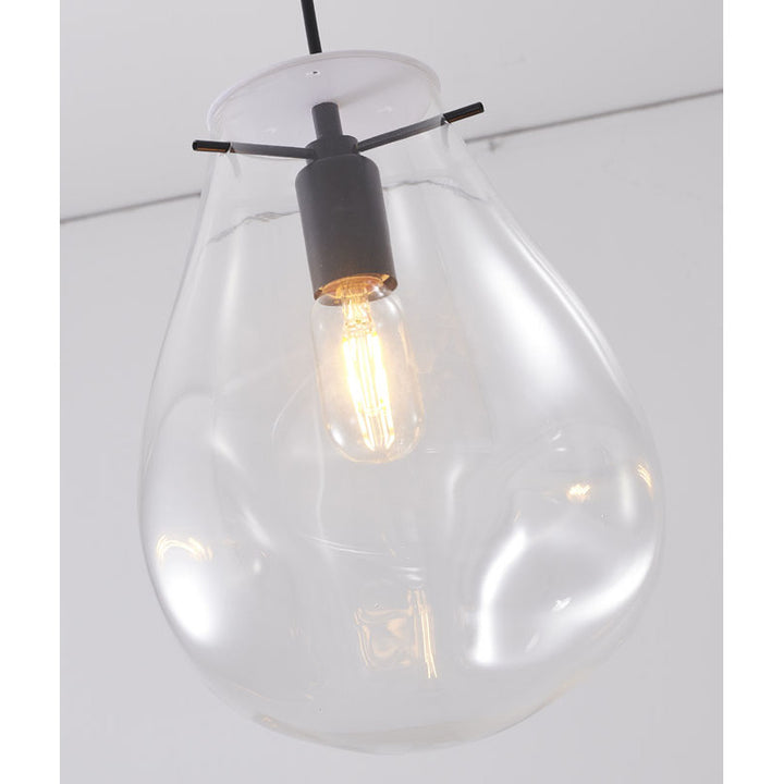 Dented Jar Glass Pendant Light with Hardware by Bethel - view 18